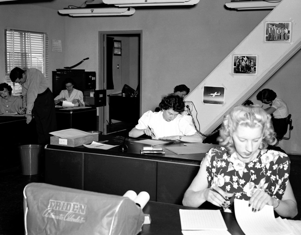 A NASA elődjének kompjúterszobája 1949-ben: a computer ekkor még embert jelentett, aki számolt