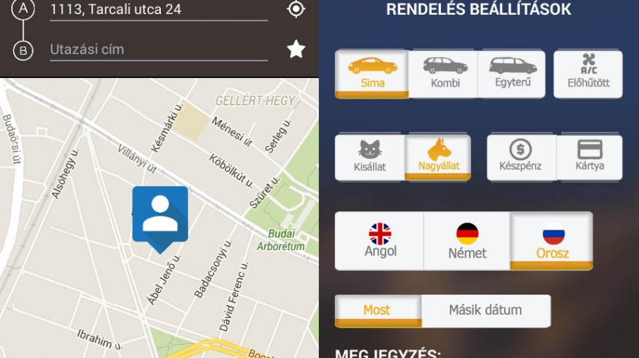 Nem egy Uber app, de szemmel láthatólag dolgoztak vele