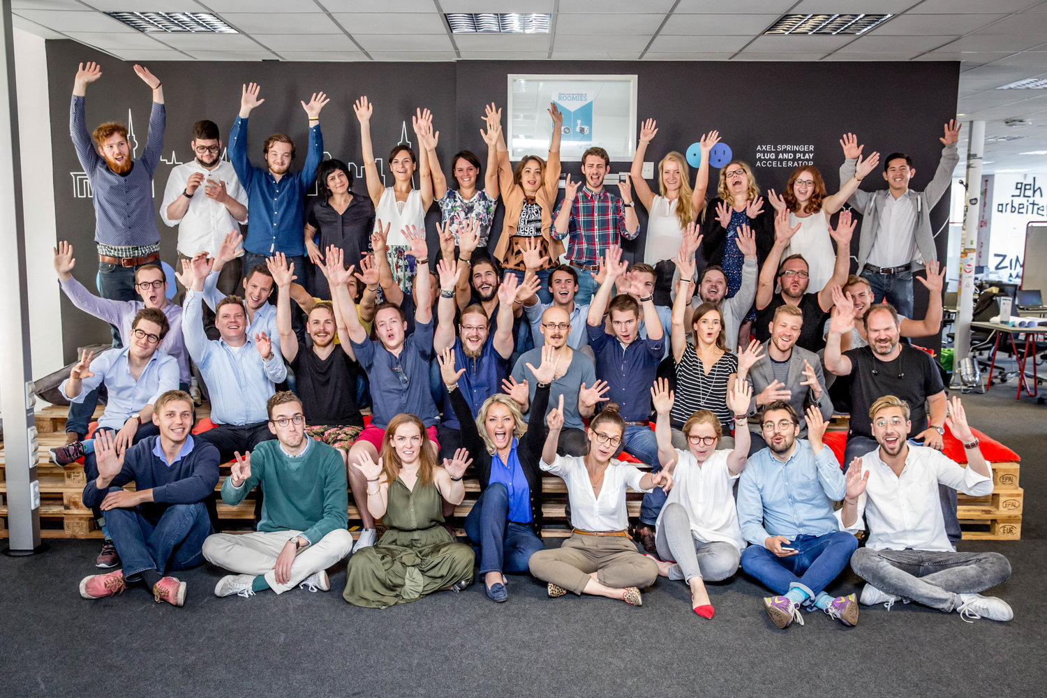 A tizedik száznapos startupprogram résztvevői az Axel Springer neveldéjében