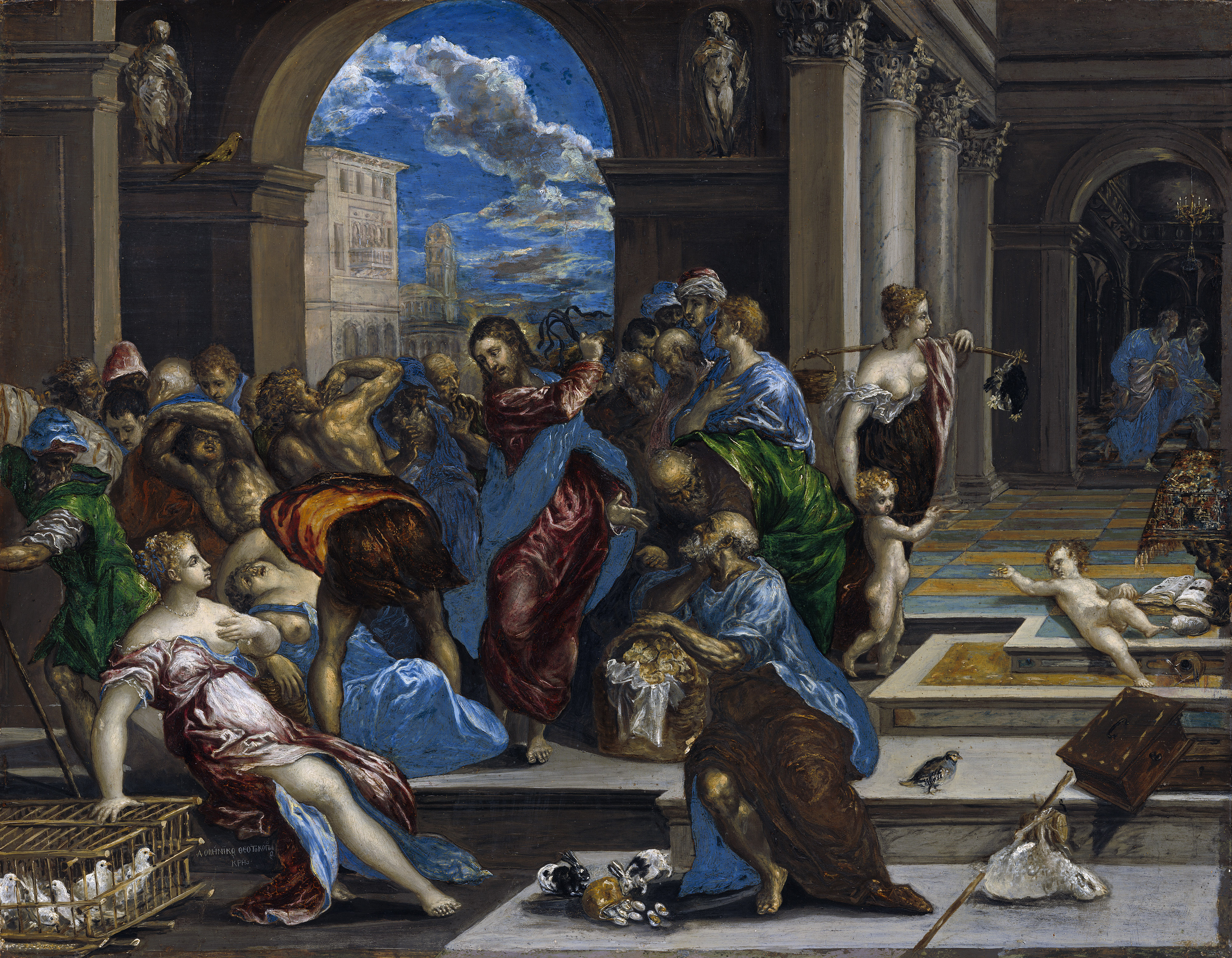 Jézus kikergeti a fintech vállalkozókat a templomból - El Greco festménye (Forrás: Wikimedia Commons)